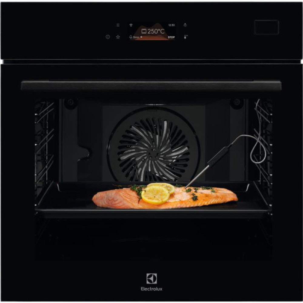 Духова шафа Electrolux електрична, 70л, А++, пара, дисплей, конвекція, ф-ція пароварки, телескопічні напрямні, чорний
