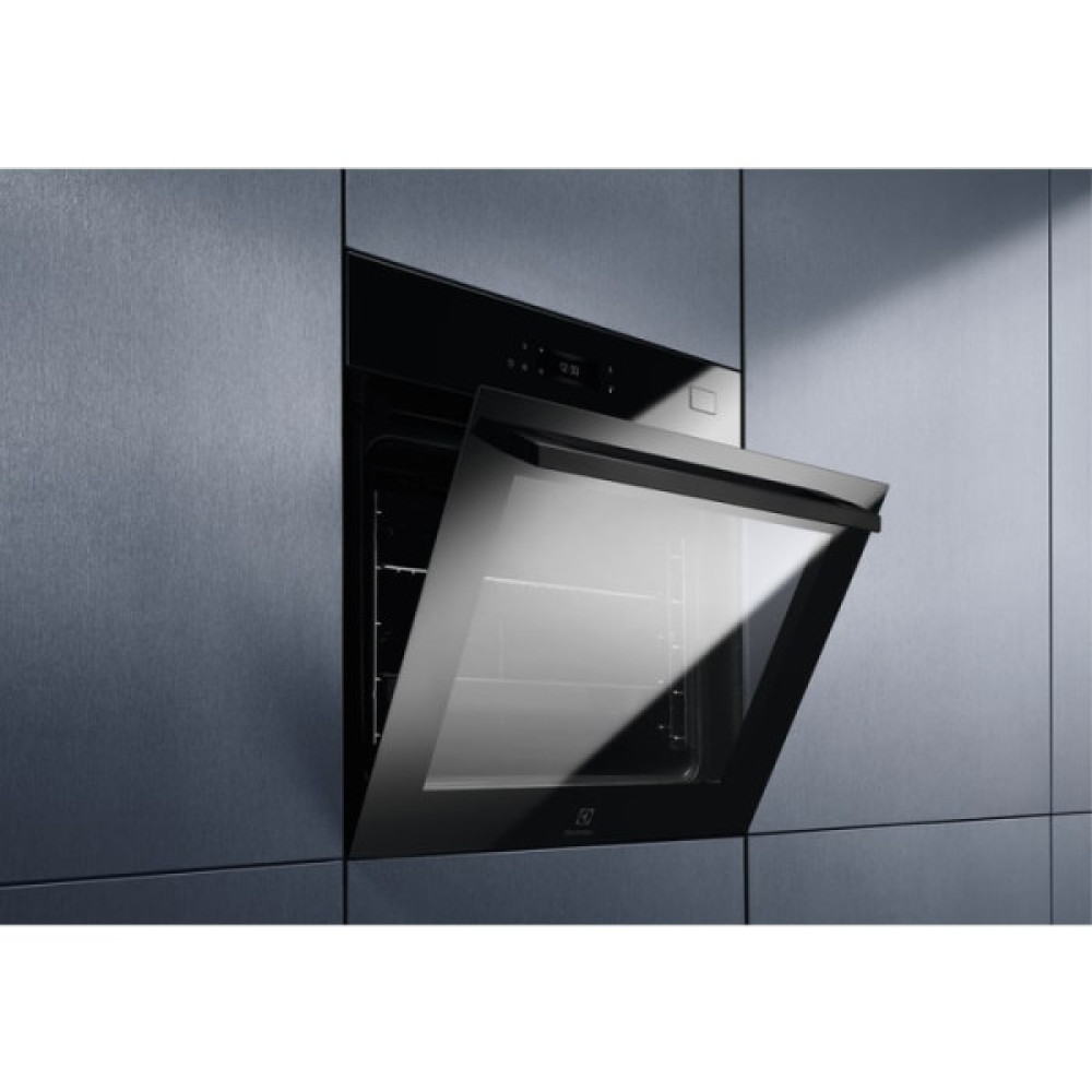 Духова шафа Electrolux електрична, 70л, А++, пара, дисплей, конвекція, ф-ція пароварки, телескопічні напрямні, чорний