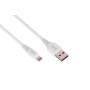 Кабель USB-A > Lightning заряджання/синхронізації 2E 1м, Glow, білий