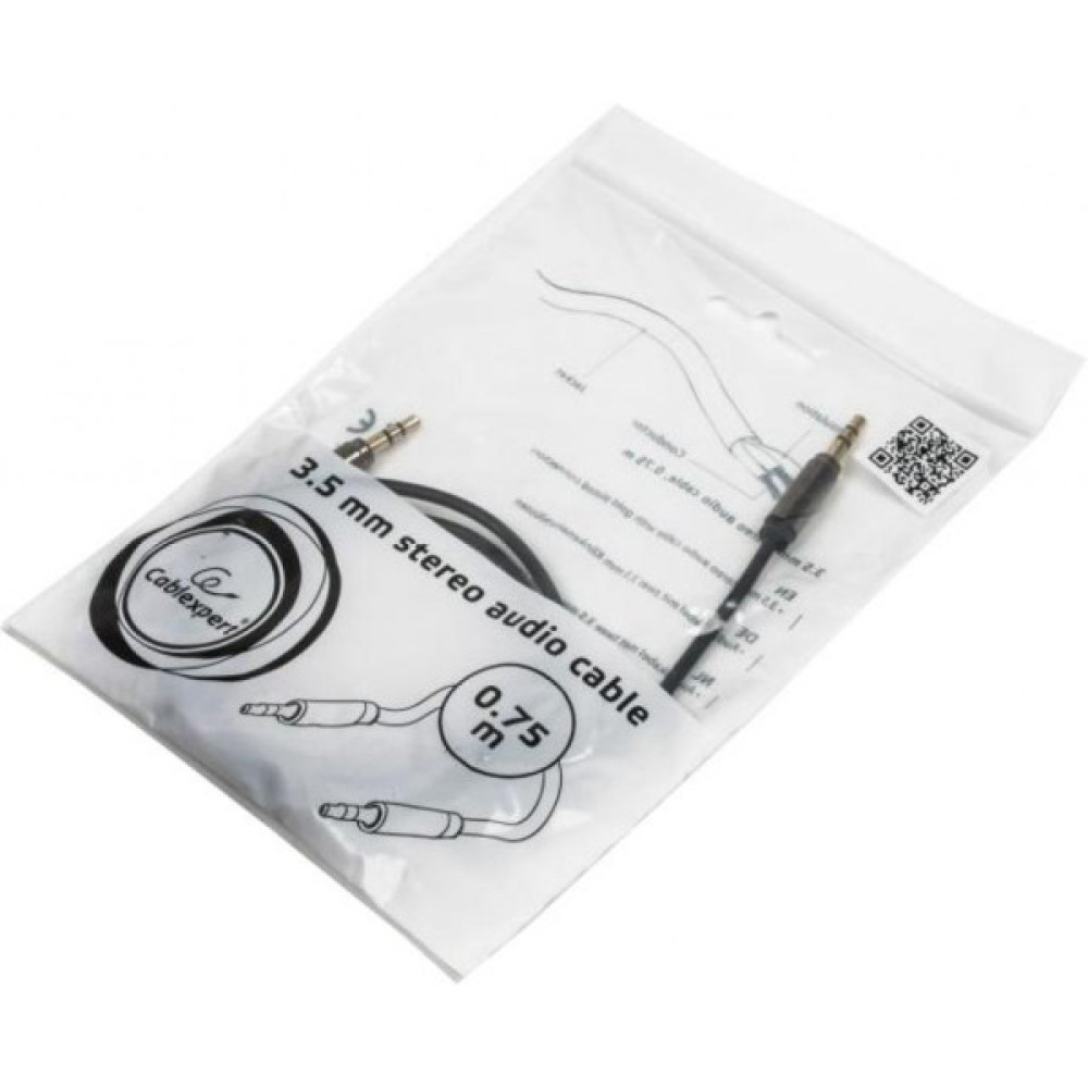 Кабель мультимедійний 3.5mm M to 3.5mm M 0.75m Cablexpert (CCAP-444-0.75M)