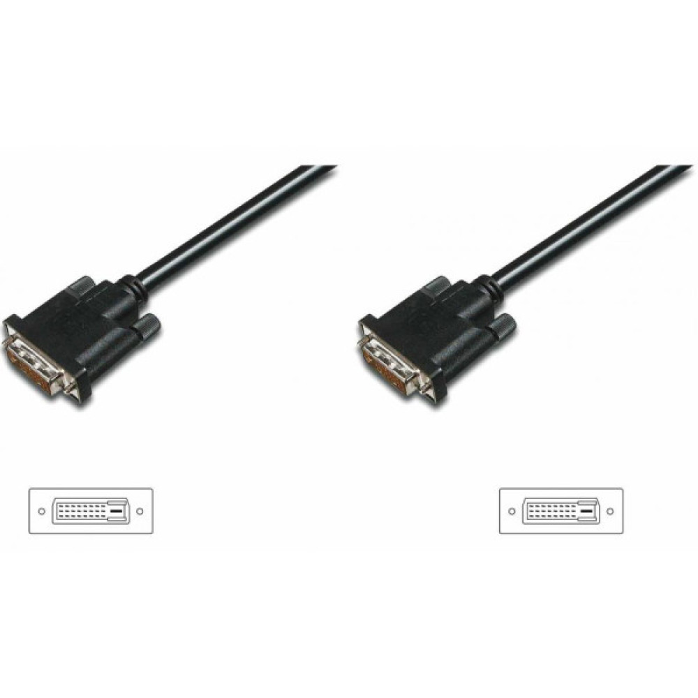 Кабель мультимедійний DVI M to DVI M 3.0m 24+1pin Assmann (AK-320108-030-S)