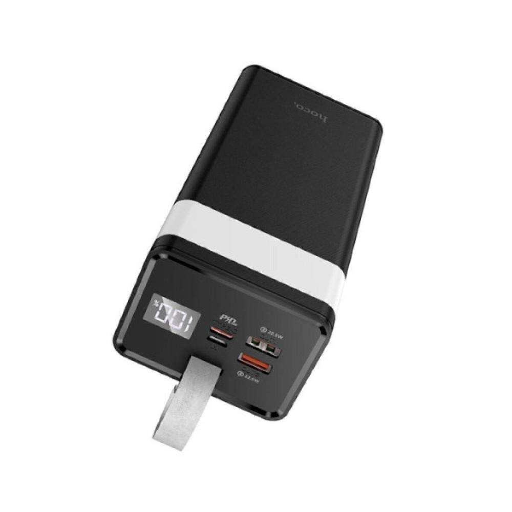 Батарея універсальна HOCO 40000mAh Powermaster PD/20W, QC/22.5W, Lamp, Black (J86 / 714737)