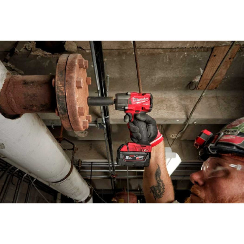 Гайковерт ударний акумуляторний Milwaukee M18 FMTIW2F12-502X 18В АКБ 2х5А·год 881Нм 0-2575об/хв 1/2" ЗП M12-18FC кейс 6.28кг