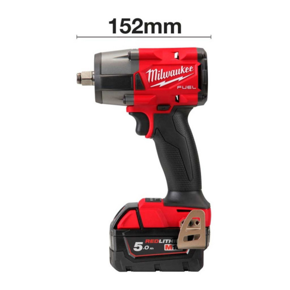 Гайковерт ударний акумуляторний Milwaukee M18 FMTIW2F12-502X 18В АКБ 2х5А·год 881Нм 0-2575об/хв 1/2" ЗП M12-18FC кейс 6.28кг