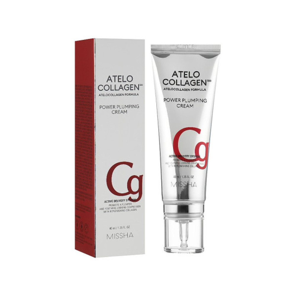 Крем для обличчя Missha Atelo Collagen 500 Power Plumping Cream Для пружності шкіри 40 мл (8809643546935)