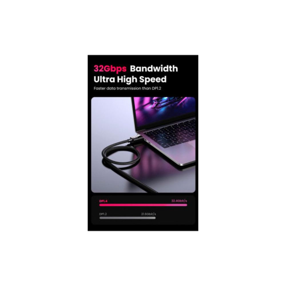 Кабель мультимедійний DisplayPort M to DisplayPort M 3.0m V1.4 Ugreen (80393)
