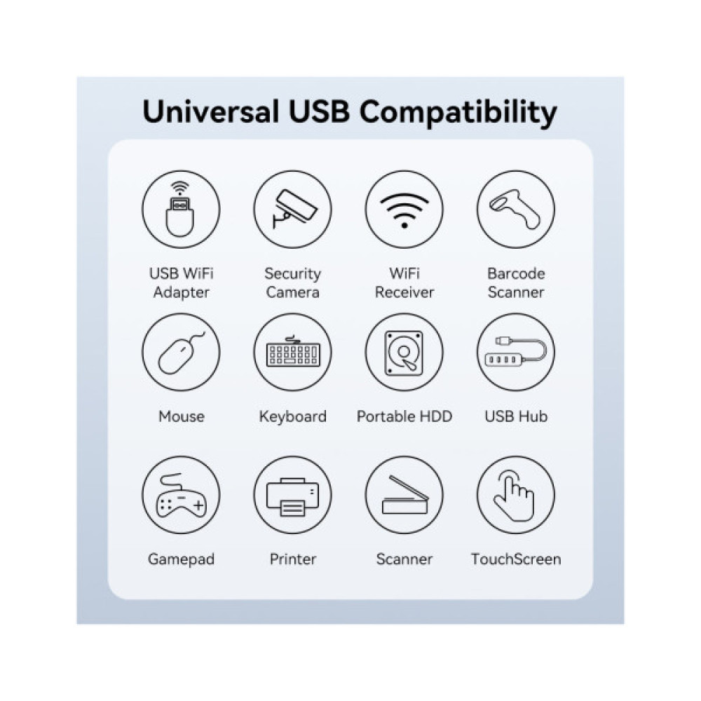Дата кабель USB 2.0 AM/AF 5.0m Active black Vention (CBKBJ)