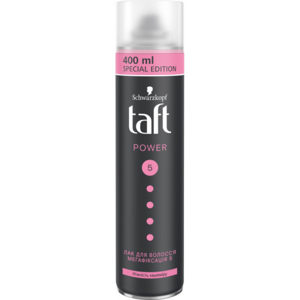 Лак для волосся Taft Power Ніжність кашеміру Мегафіксація 5 400 мл (4015001003451)