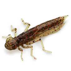 Силікон рибальський FishUP Dragonfly 0.75" 045 - Green Pumpkin/Red&Black (12шт/уп) (1864.04.72)