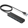 Концентратор Ugreen USB 3.0 to 4хUSB 3.0 1.0m Space Gray CM219 (35574)