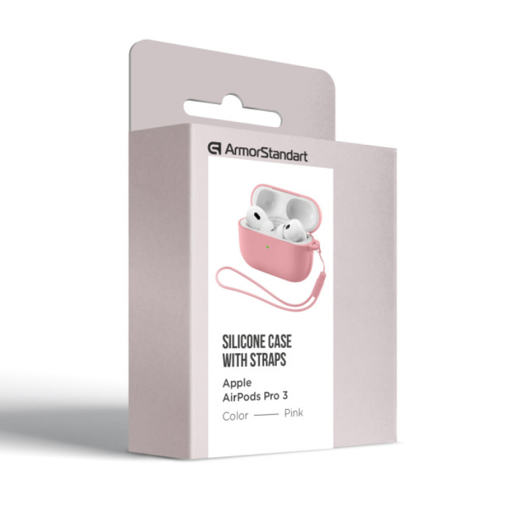 Чохол для навушників Armorstandart Silicone Case для Apple Airpods Pro 3 Pink (ARM88297)