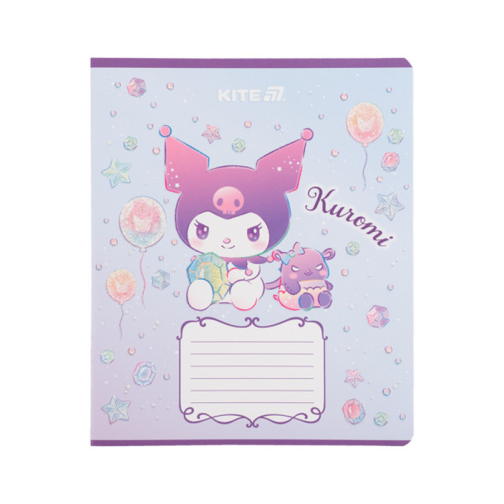 Зошит Kite Kuromi, 12 аркушів, клітинка (HK25-232-3)