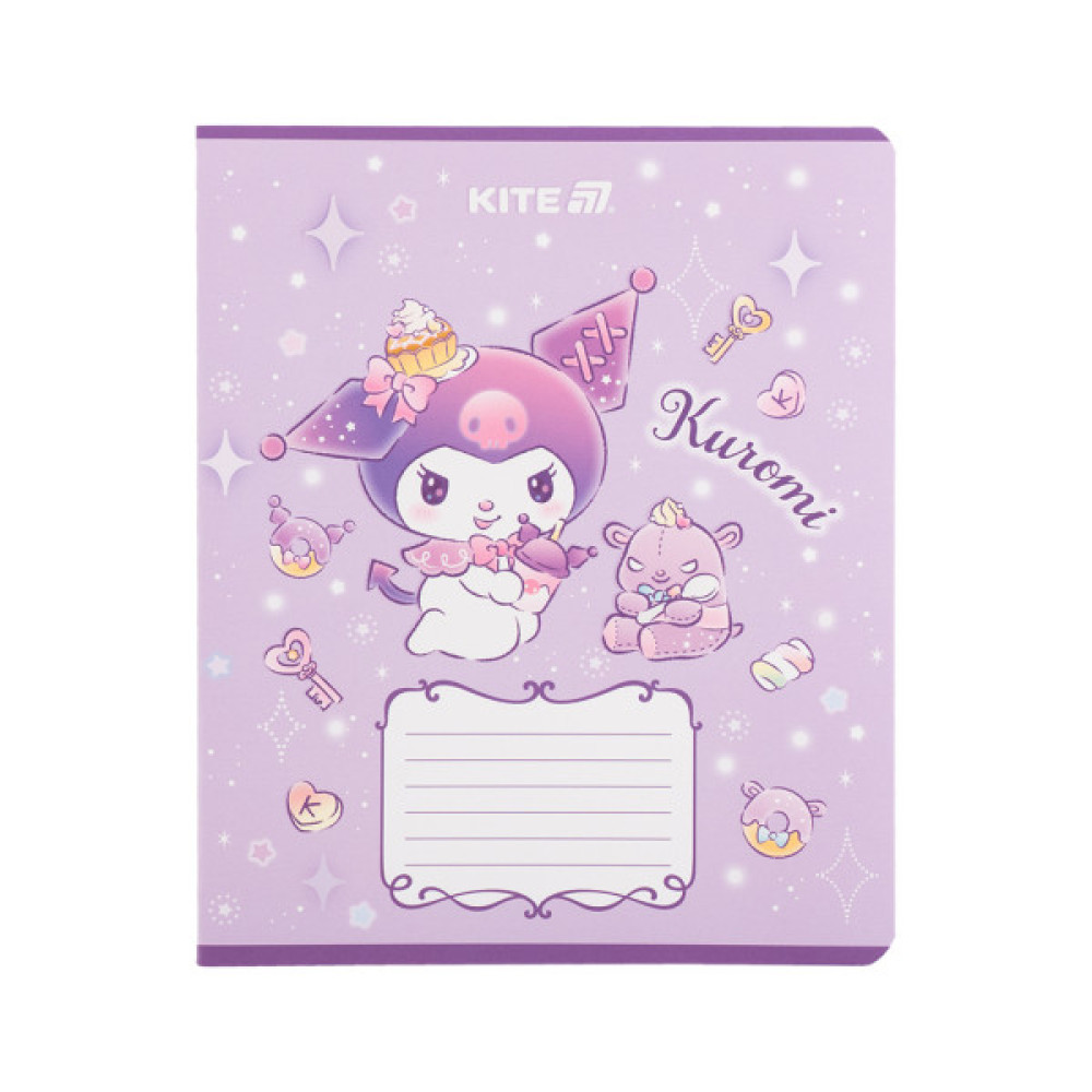 Зошит Kite Kuromi, 12 аркушів, клітинка (HK25-232-3)