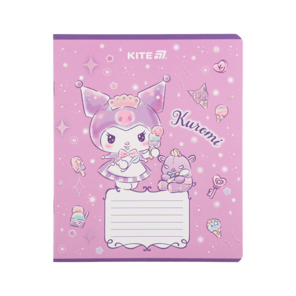 Зошит Kite Kuromi, 12 аркушів, клітинка (HK25-232-3)