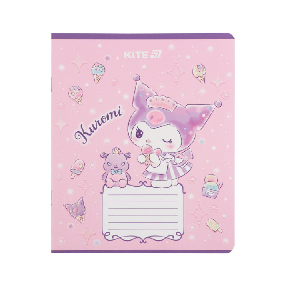Зошит Kite Kuromi, 12 аркушів, клітинка (HK25-232-3)