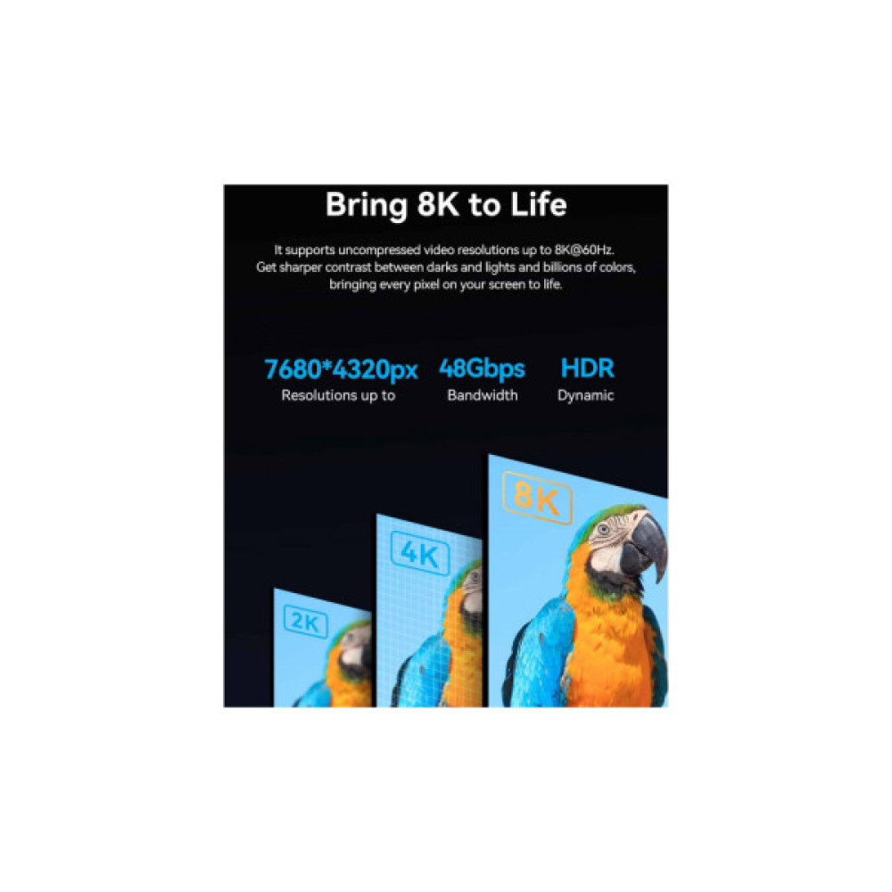 Кабель мультимедійний HDMI M to HDMI mini M 1.0m V2.1 8K 60Hz green VENTION (AGJGF)