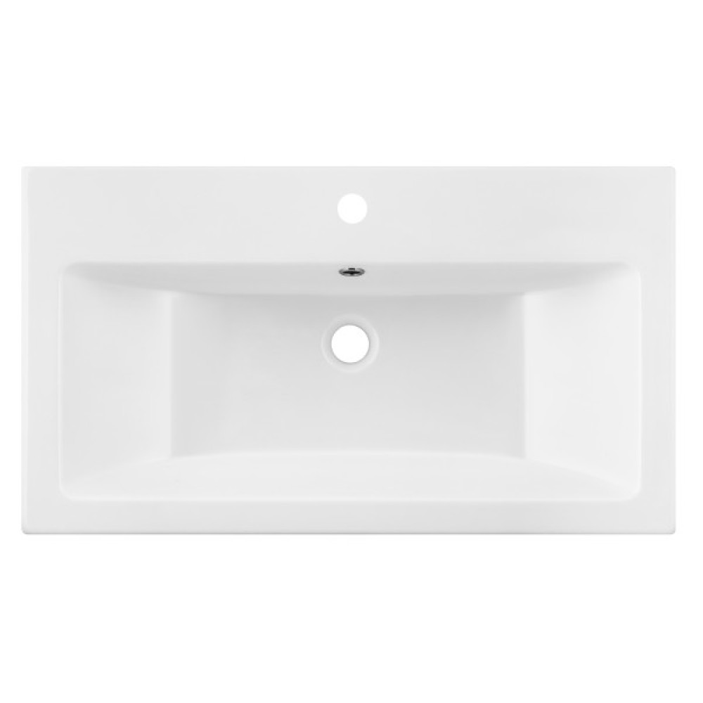 Раковина, умивальник ARDESTO Sati, штучний камінь, прямокут., з отвором для змішувача, з отвором для переливу, 495x390x158мм, накладний, білий