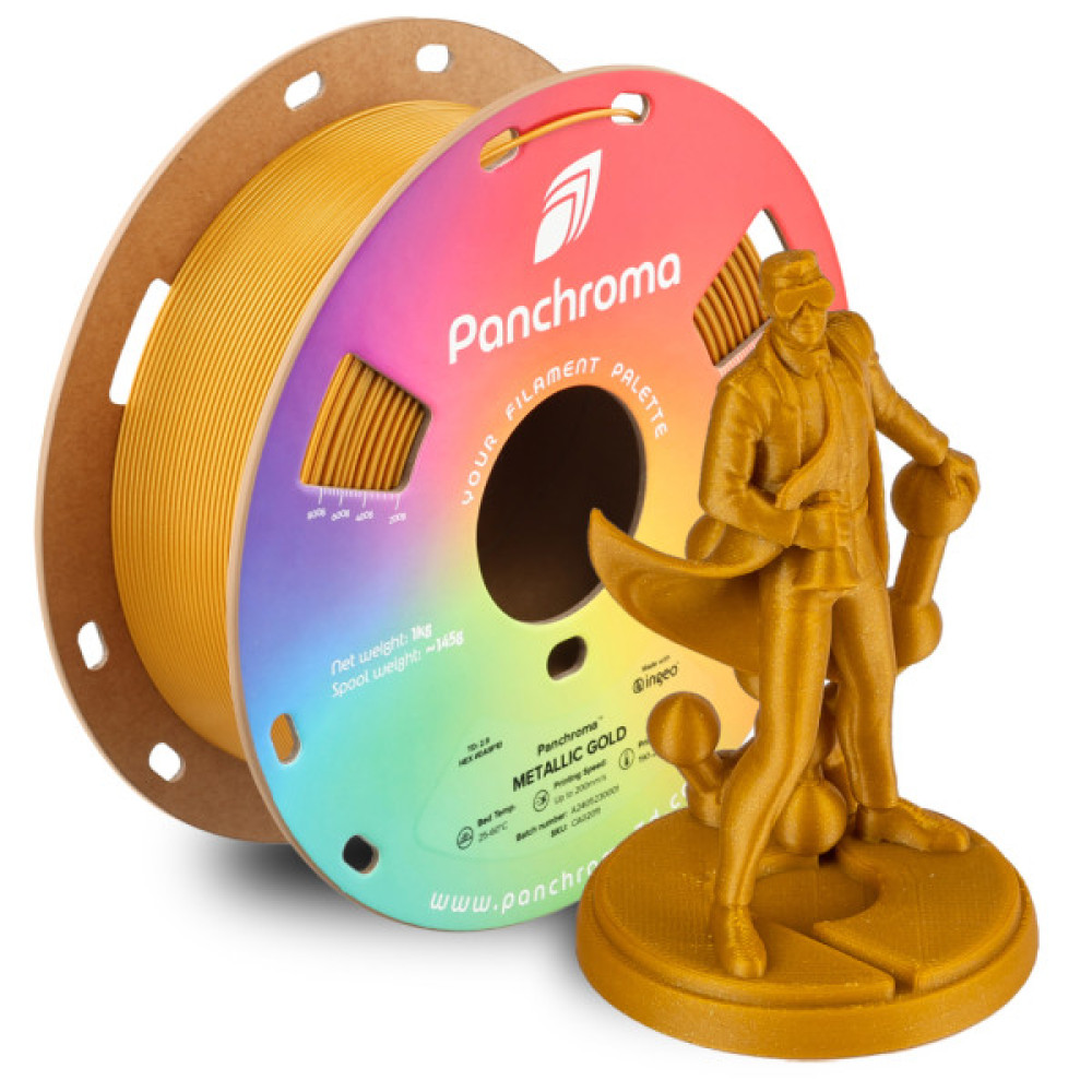 Пластик для 3D-принтера Polymaker PLA PANCHROMA METALLIC 1,75mm 1kg GOLD (CA02011)