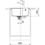 Мийка кухонна Franke Urban, фраграніт, прямокутник, без крила, 503х425х230мм, чаша - 1, врізна, UBG 610-56, чорний матовий Мийка кухонна Franke Urban, фраграніт, прямокутник, без крила, 503х425х230мм, чаша - 1, врізна, UBG 610-56, чорний матовий