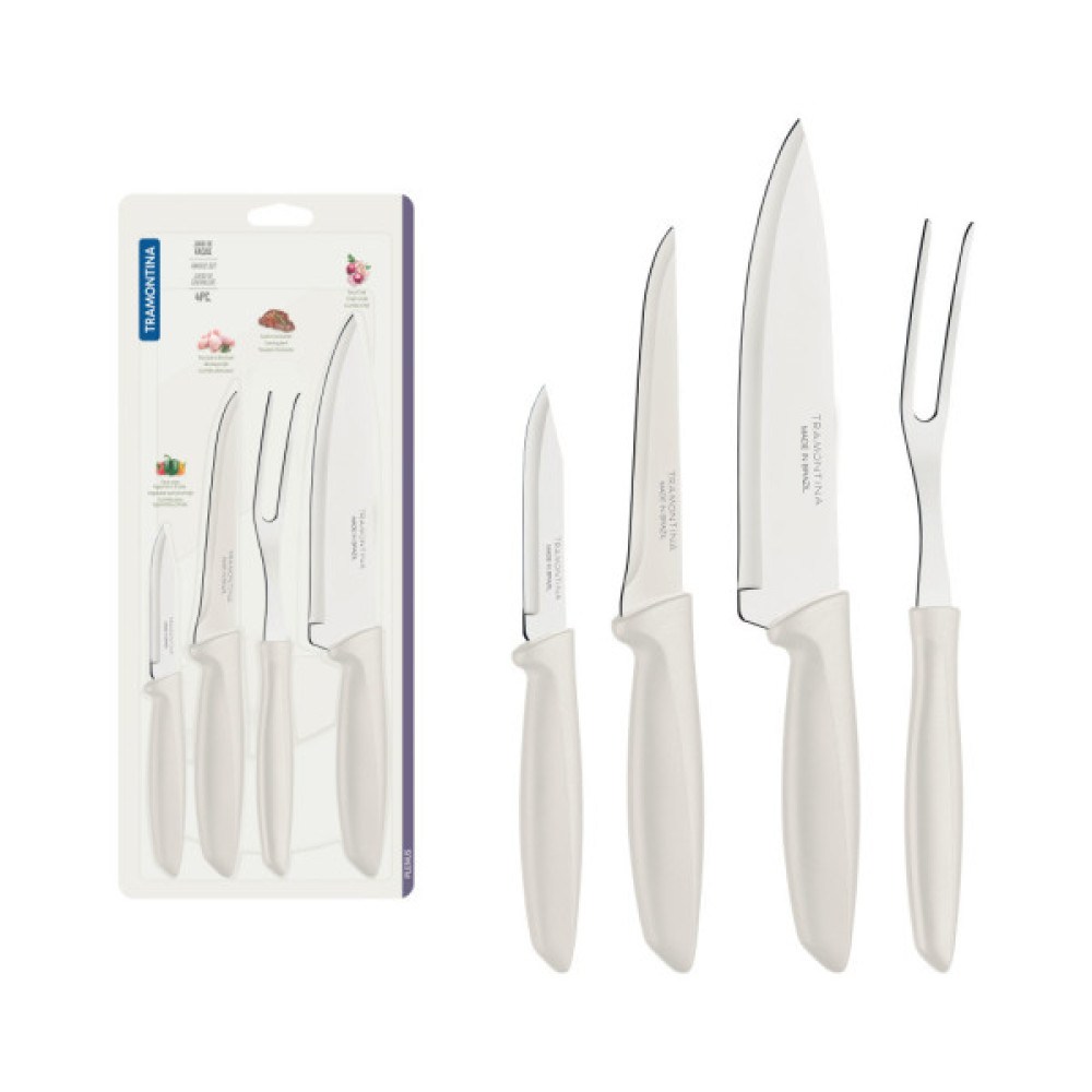 Набір ножів Tramontina Plenus Light Grey 4 шт (23498/331)