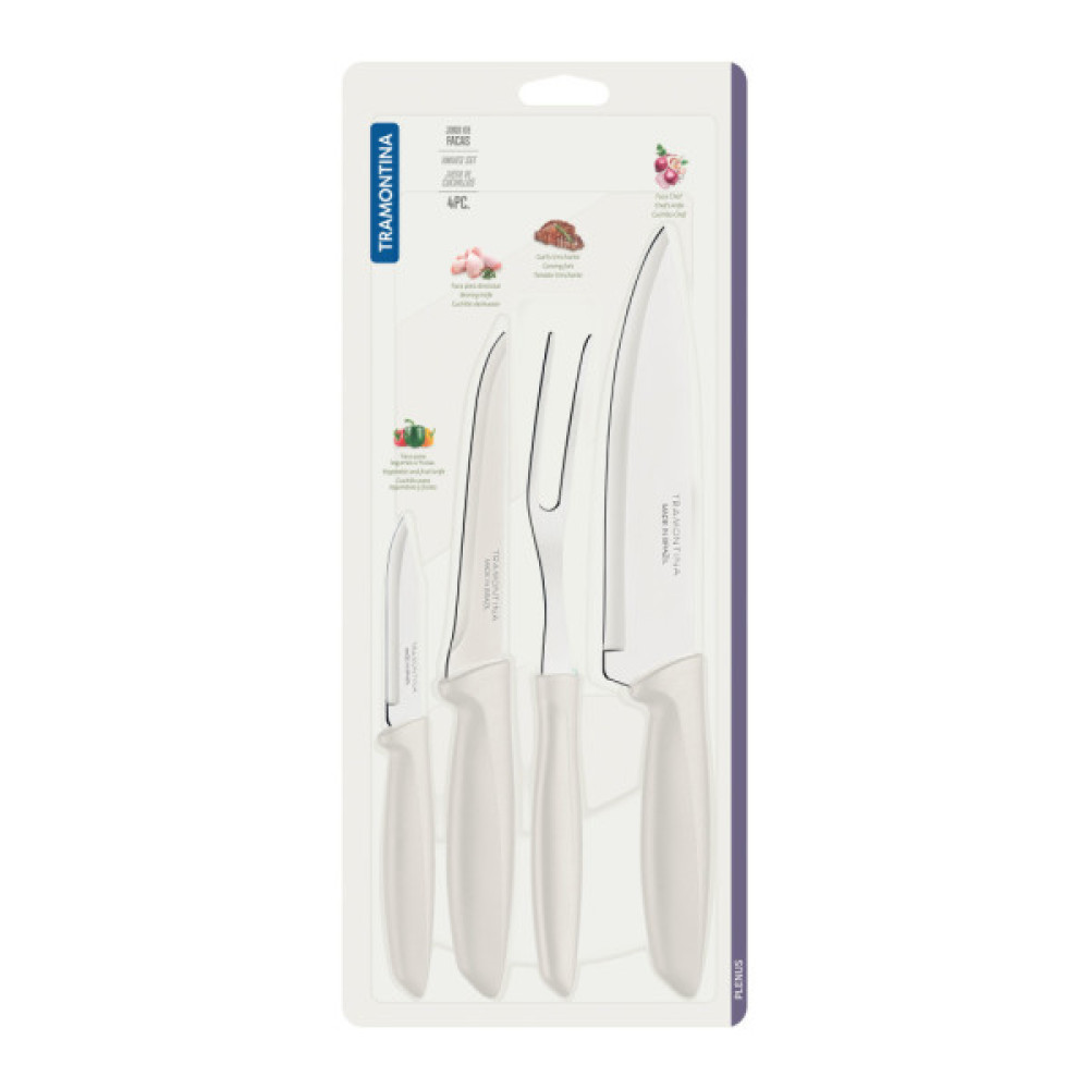 Набір ножів Tramontina Plenus Light Grey 4 шт (23498/331)