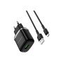 Зарядний пристрій BOROFONE BA36A High Speed USB QC3.0 + cable USB to Micro 5P 18W Black (6931474715982) Зарядний пристрій BOROFONE BA36A High Speed USB QC3.0 + cable USB to Micro 5P 18W Black (6931474715982)