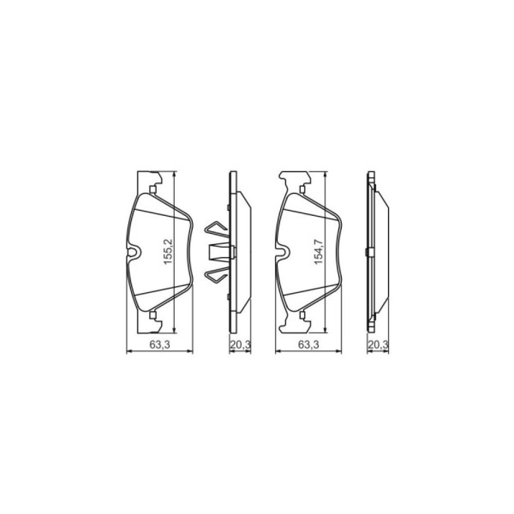 Гальмівні колодки Bosch 0 986 494 117 Гальмівні колодки Bosch 0 986 494 117