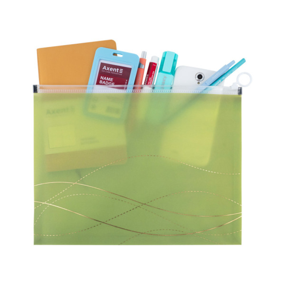 Папка на блискавці Axent zip-lock А4 Waves-3 (1497-42-A)