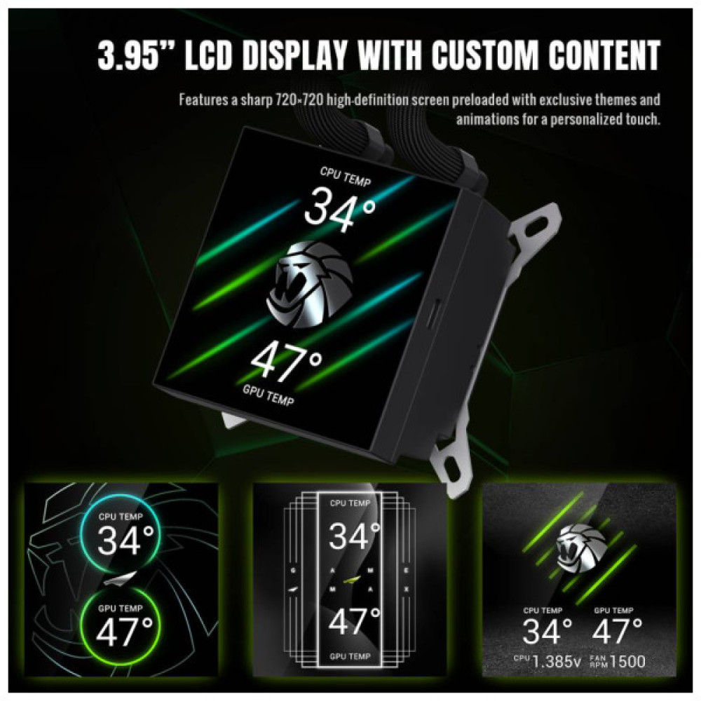 Система рідинного охолодження Gamemax GLACIER 240 LCD BK