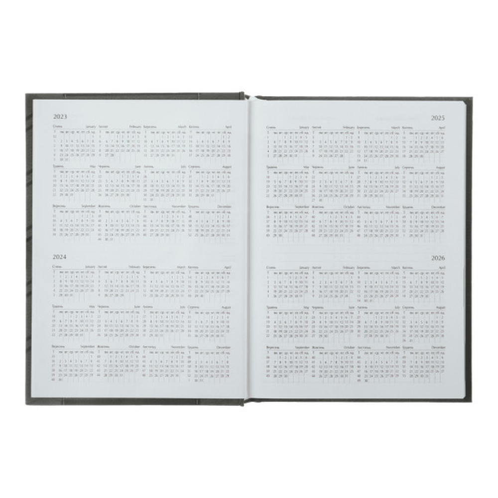Тижневик Buromax датований 2025 MONOCHROME A5 бордовий (BM.2160-13)