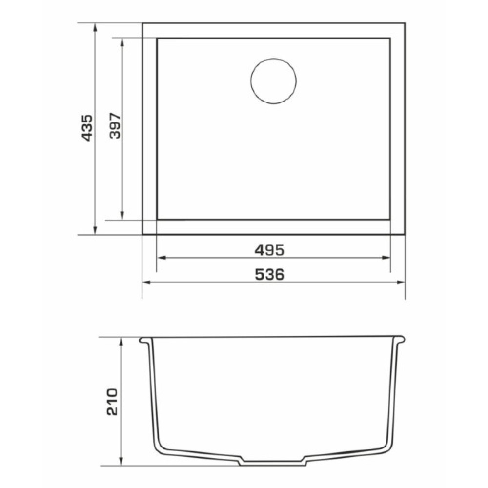 Мийка кухонна GRANADO UNDER TOP MAX avena (gr3002)