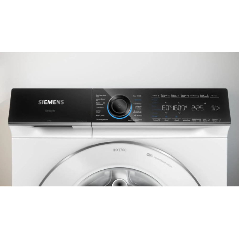 Пральна машина Siemens фронтальна, 10кг, 1600, A, 60см, дисплей, білий