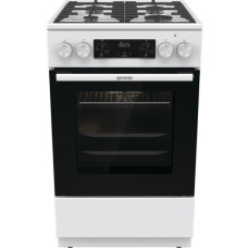 Плита Gorenje комбінована, 70л, 50x60см, дисплей, чавун, білий