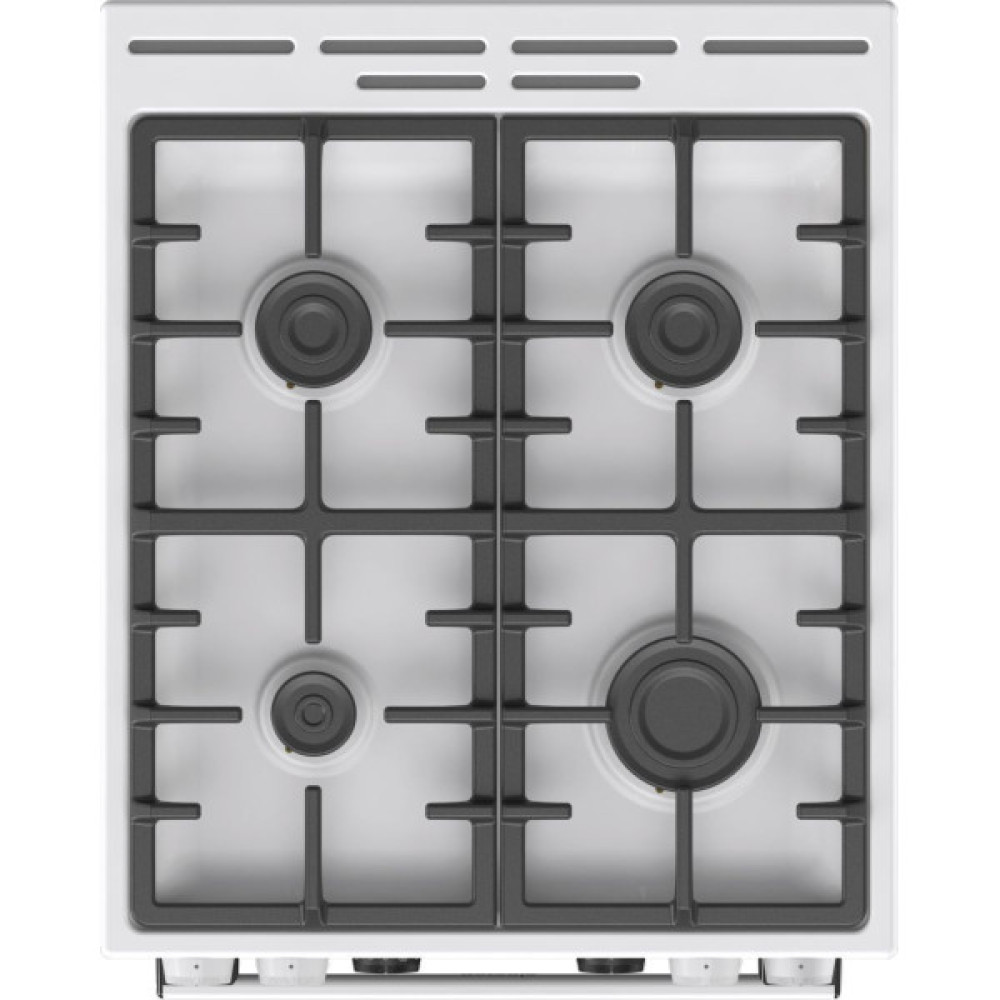 Плита Gorenje комбінована, 70л, 50x60см, дисплей, чавун, білий