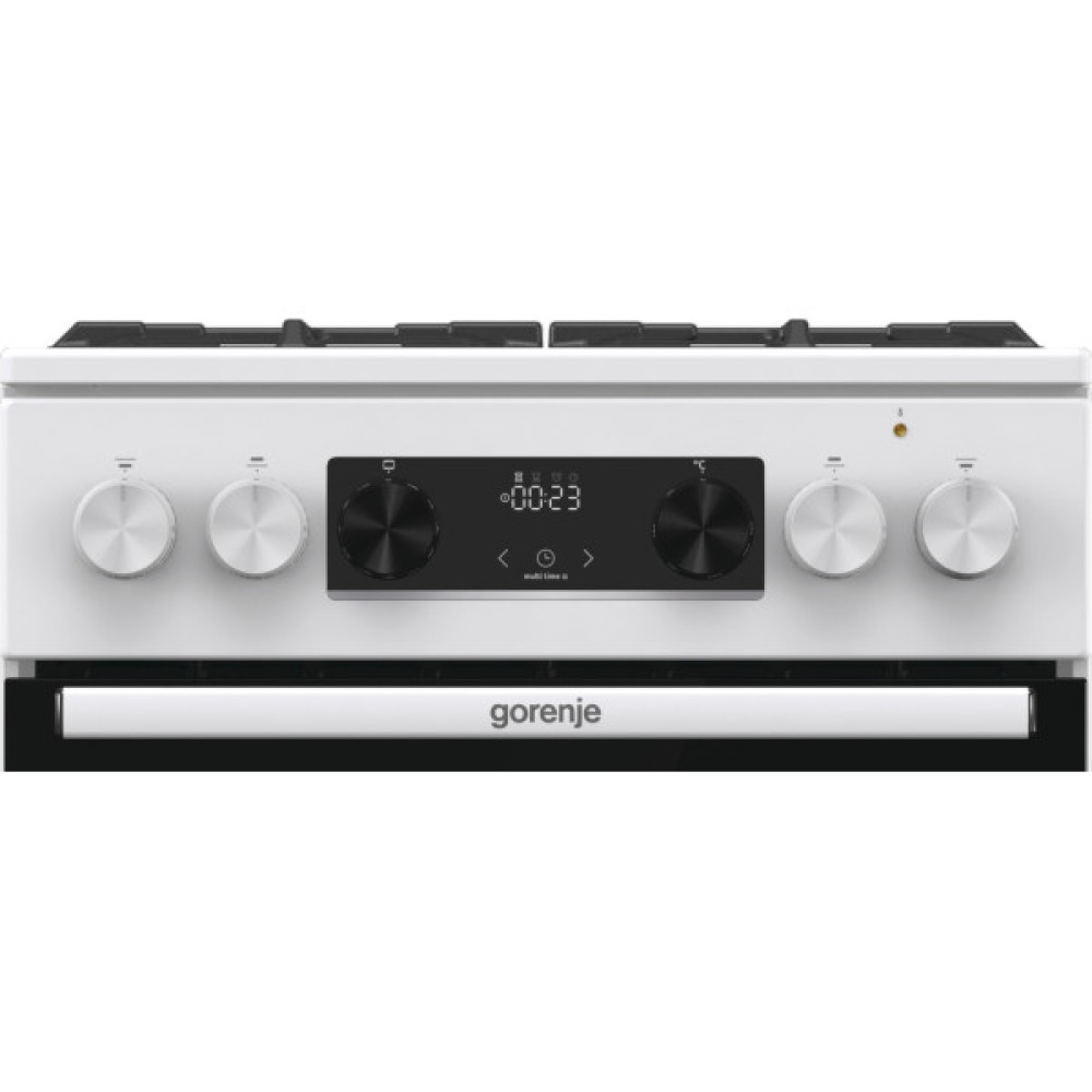 Плита Gorenje комбінована, 70л, 50x60см, дисплей, чавун, білий