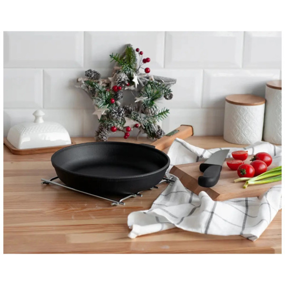Сковорода Brizoll Optima чавунна з ручкою 280х40 мм (O2840-P)