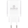 Зарядний пристрій XoKo 1xUSB-C PD45W + 1xUSB QC3.0 GaN white (XK-QC-450)