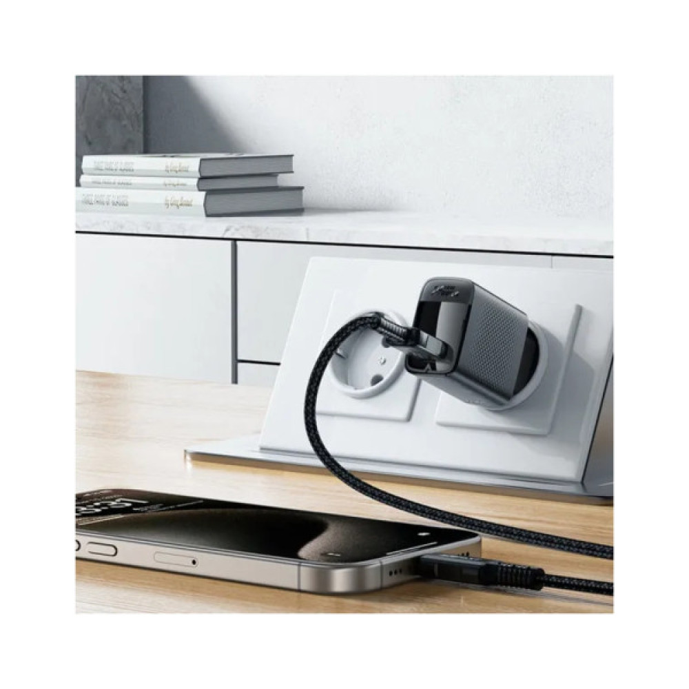 Зарядний пристрій Acefast USB 18W + cable USB to USB-C black (6974316280064)