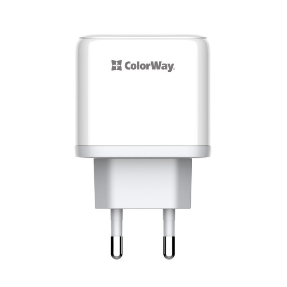 Зарядний пристрій ColorWay Power Delivery Port PPS USB (Type-C PD+ USB QC3.0) (45W) white (CW-CHS042PD-WT)