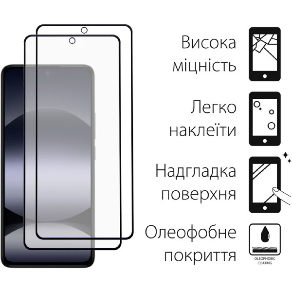 Чохол до мобільного телефона Dengos Xiaomi Redmi Note 14S Carbon + glass 2pcs (Purple) (DG-CTG2P-16)