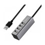 Концентратор HOCO USB 2.0 to 4xUSB Line machine HB1 Tarnish (6957531038139)