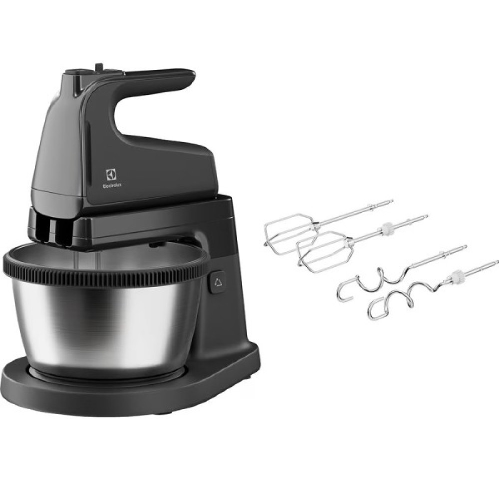 Міксер Electrolux стаціонарний 500Вт, насадки-4, чаша-метал, 3.5л, сірий темний