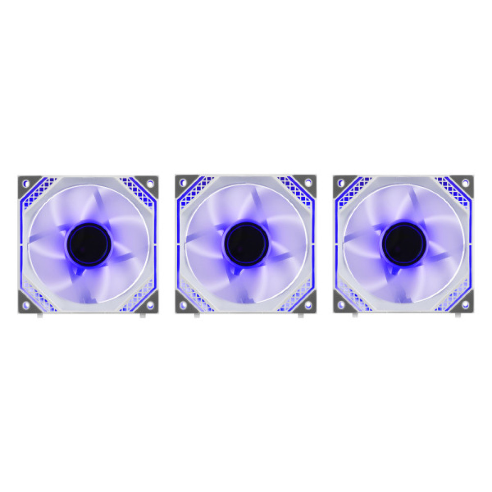 Корпусні вентилятори 2E GAMING Air Cool Magic Mirror ACF120MW-ARGB, 3x120мм, 2000rpm, 4pin PWM +5VARGB, 20.5dBa, білий