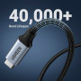 Дата кабель Ugreen USB-C M/F 1.0m 5A 10Gbps USB 3.1 black (30205)