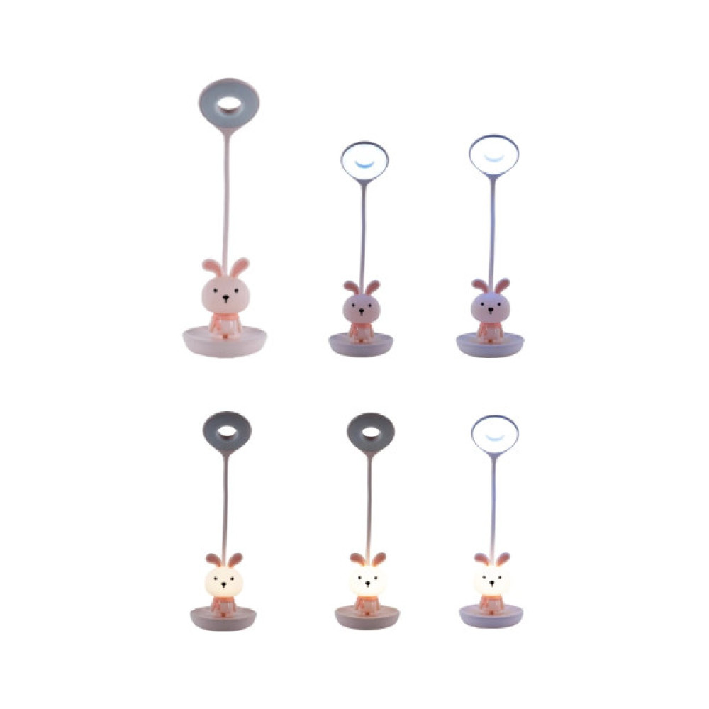 Настільна лампа Kite Bunny LED з акумулятором, рожева (K24-492-1-2)