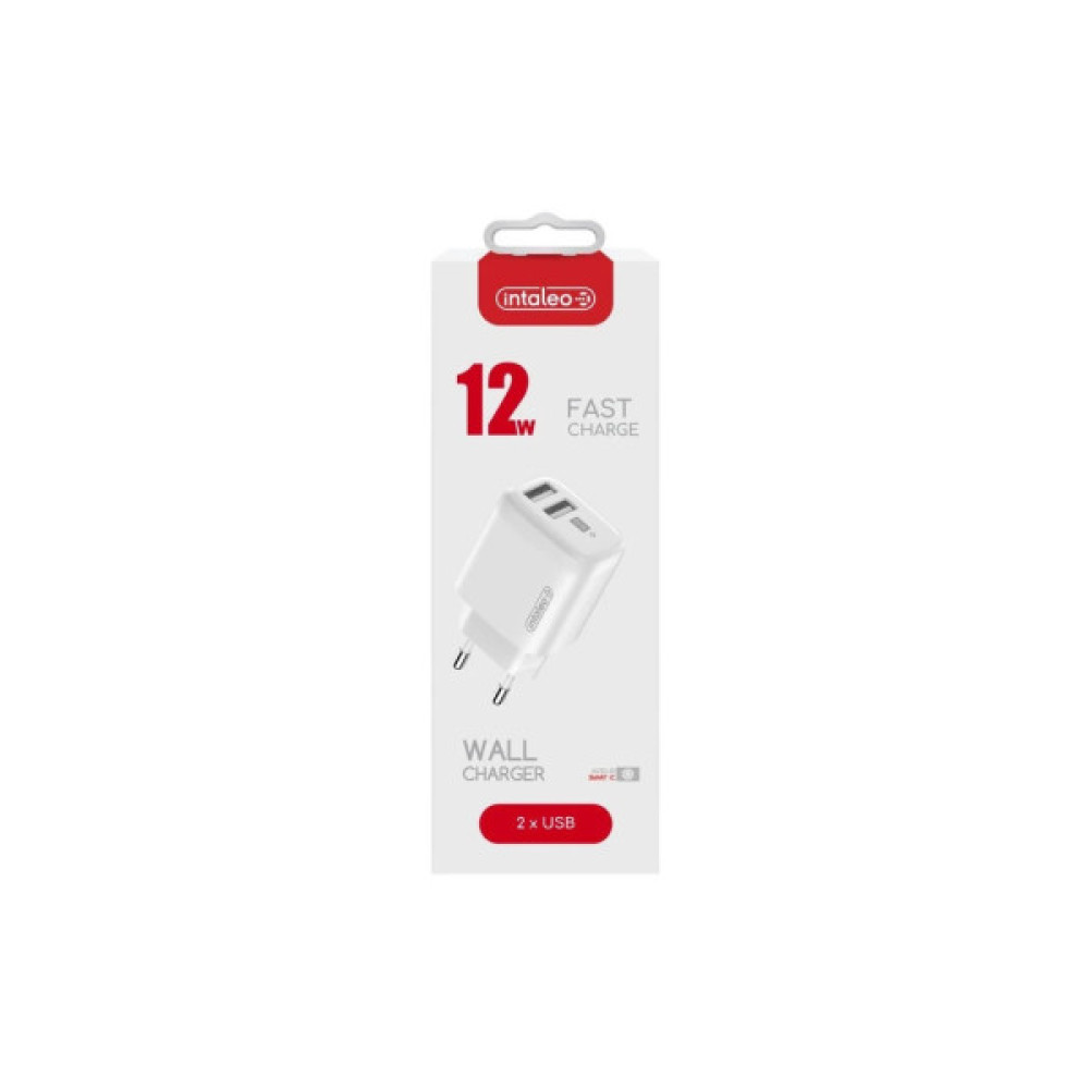 Зарядний пристрій Intaleo 12W Fast Charge 2USB 2.4A white (1283126578281)