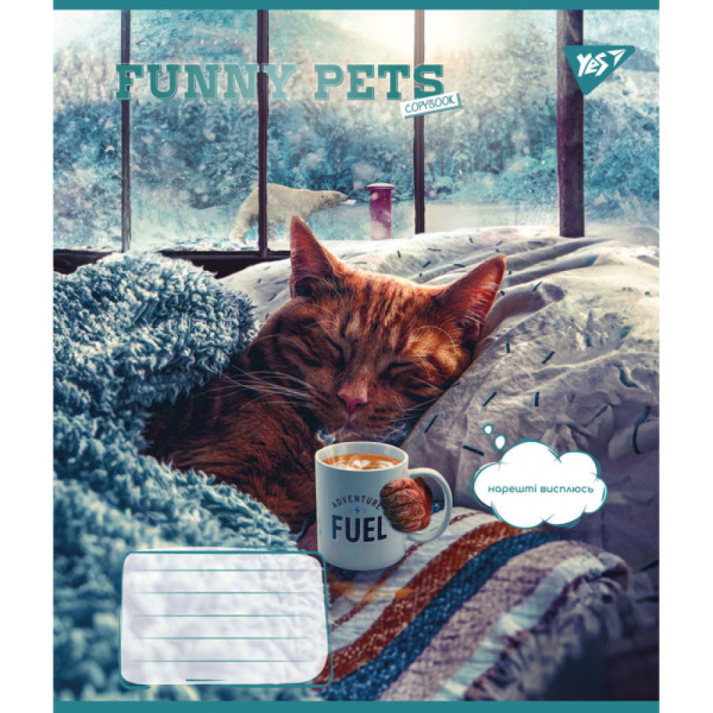 Зошит Yes Funny pets 36 аркушів клітинка (767064)