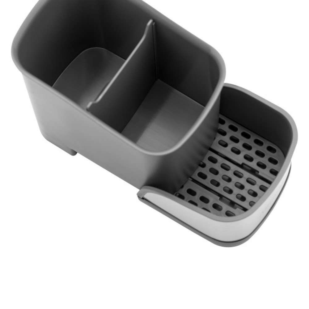 Органайзер для щіток ARDESTO Minimalism, 15х10х13.5см, пластик, нержавіюча сталь, сірий