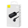 Зарядний пристрій Baseus AC + 2xUSB-C 100W + 2xUSB + cable USB-C to USB-C 100W 1.0m black (PSZM000401)