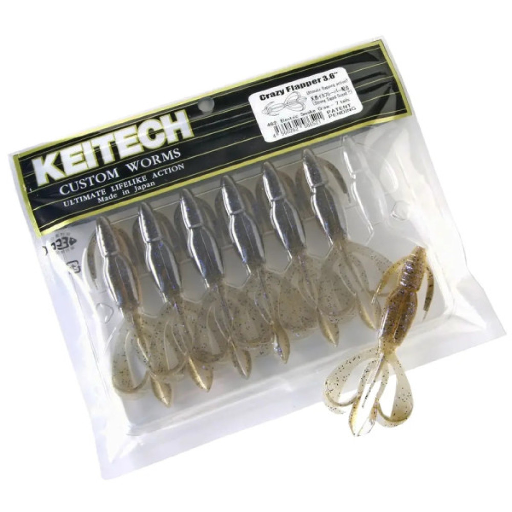 Силікон рибальський Keitech Crazy Flapper 2" (8 шт/уп) EA18 mystic lime chart (1551.14.63)